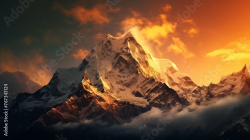 Majestic Himalayan Landscape: A Cinematic Portrayal of Nature's Grandeur photo