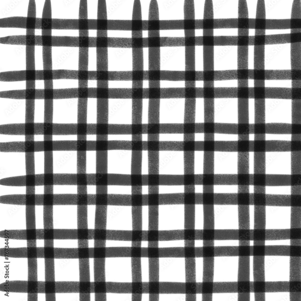Black Gray Gingham Check Hand Drawn Overlay Black Gray Gingham Check Hand Drawn Overlay