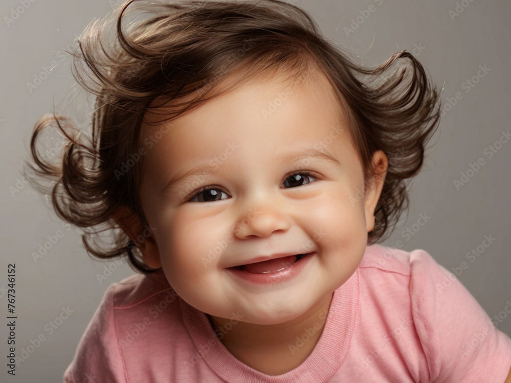 A jubilantly smiling toddler with chubby cheeks and sparkling eyes radiates joy and excitement. The innocence and happiness of childhood in exquisite detail. A jubilantly smiling toddler with chubby cheeks and sparkling eyes radiates joy and excitement. The innocence and happiness of childhood in exquisite detail.