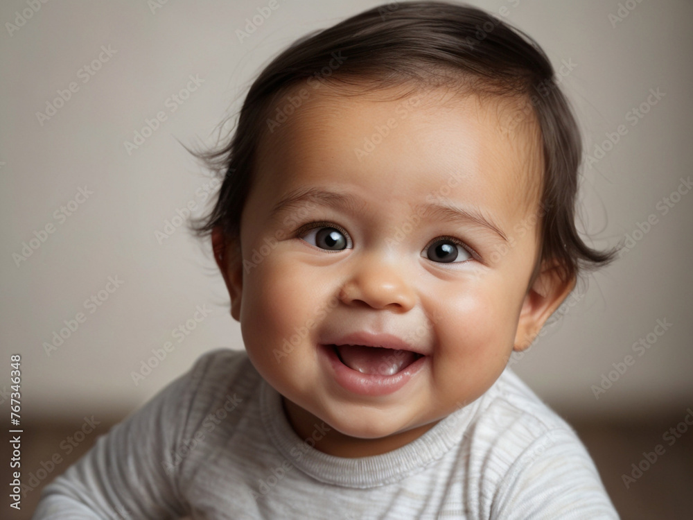 A jubilantly smiling toddler with chubby cheeks and sparkling eyes radiates joy and excitement. The innocence and happiness of childhood in exquisite detail. A jubilantly smiling toddler with chubby cheeks and sparkling eyes radiates joy and excitement. The innocence and happiness of childhood in exquisite detail.