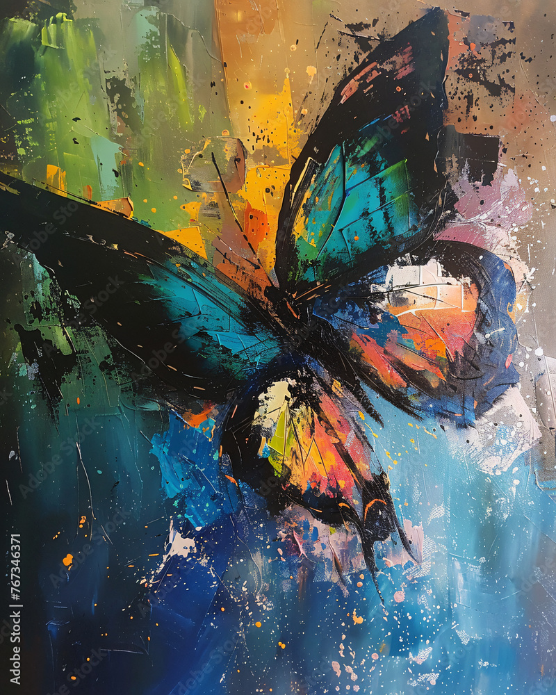 abstract artwork painting of a butterfly, picture, beauty, vector, illustration, art, model, style, glamour, design, drawing, paint, painting, color, oil, texture, grunge, artistic, textured, abstract
