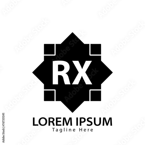 letter RX logo. RX. RX logo design vector illustration for creative company, business, industry