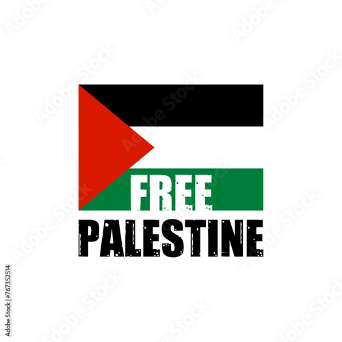 Free Palestine sign vector design, Palestine vs Israel conflict