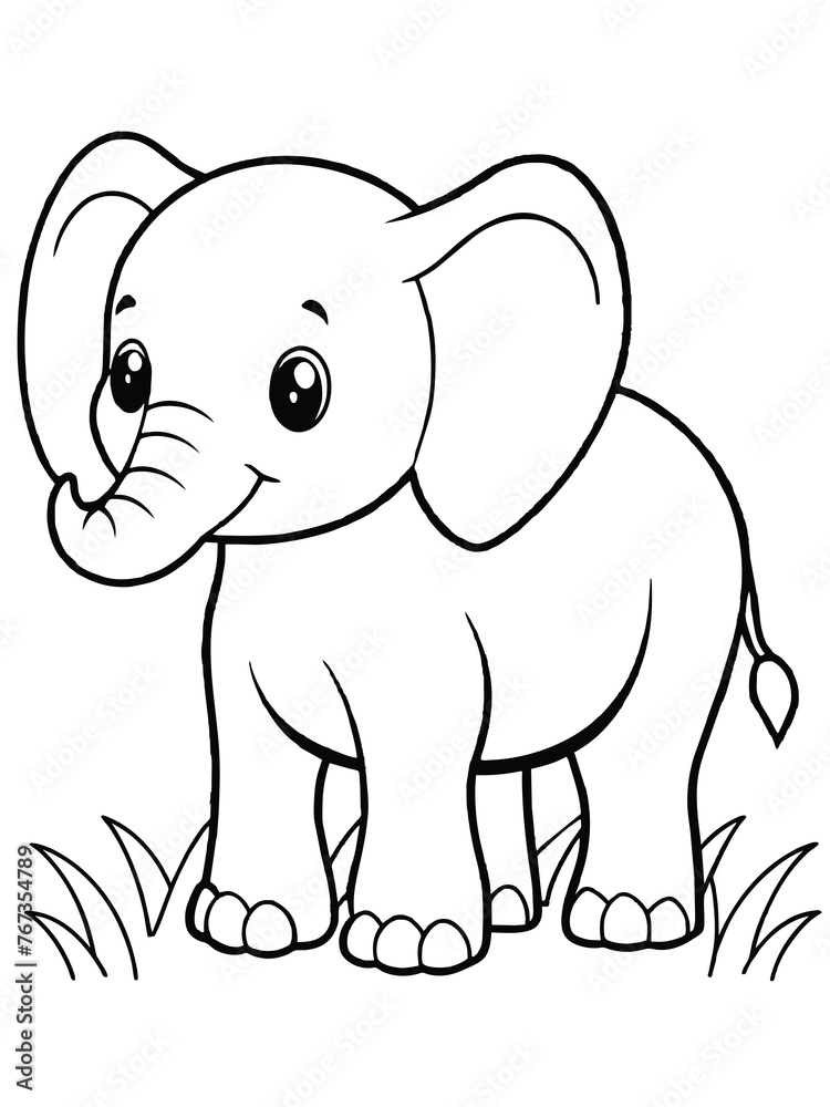 a black and white hand drawing of an elephant with a white background a black and white hand drawing of an elephant with a white background
