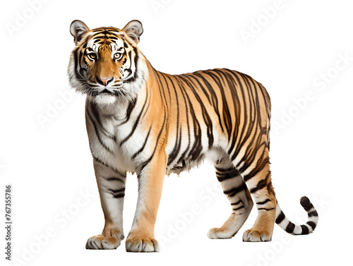 Indian tiger on transparent background PNG