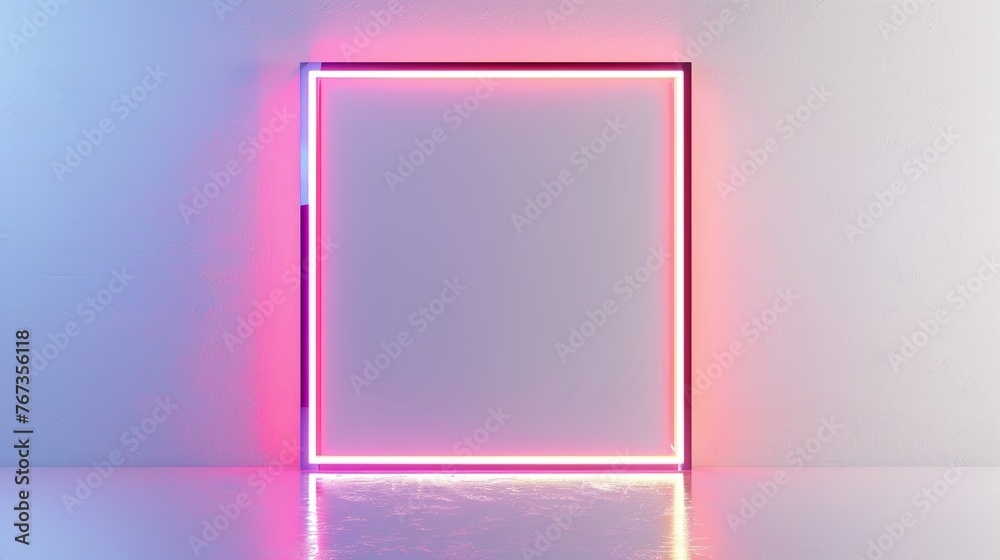 luminous void: the stark allure of an empty neon frame luminous void: the stark allure of an empty neon frame