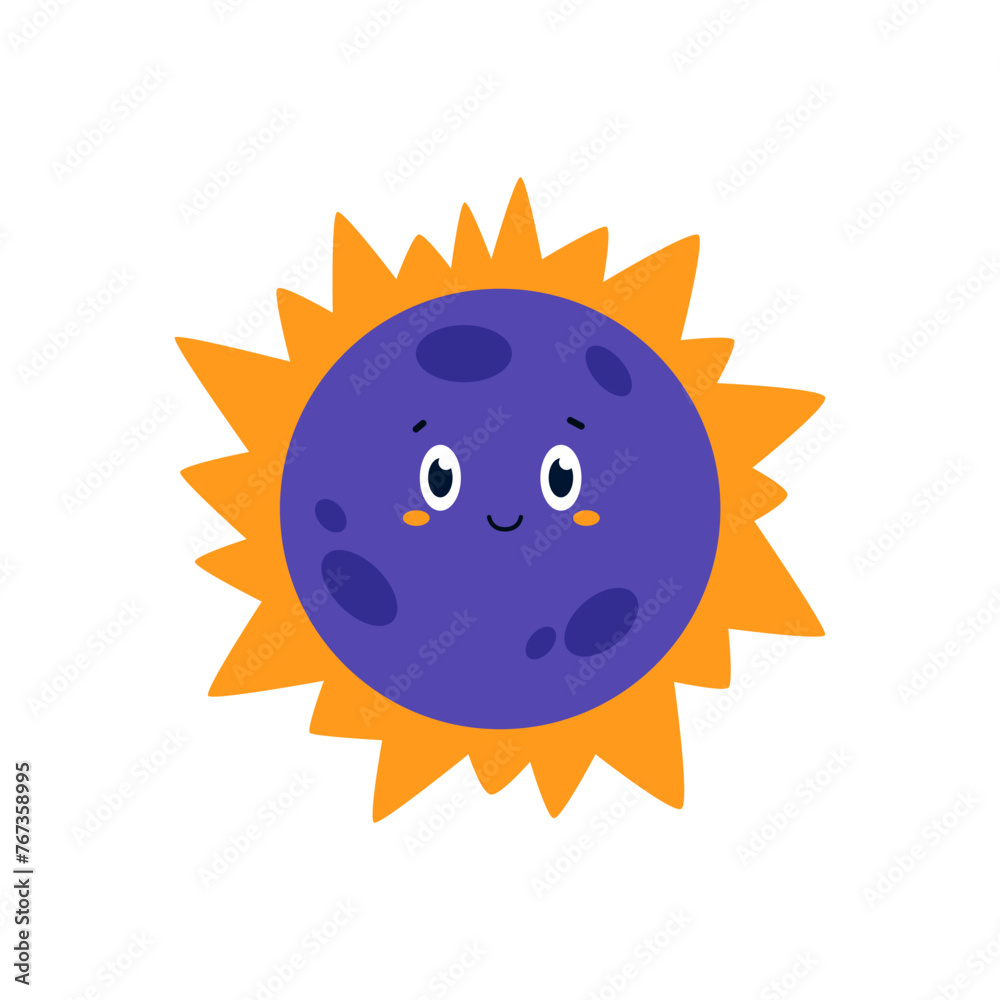 Fototapeta premium Full Solar Eclipse character