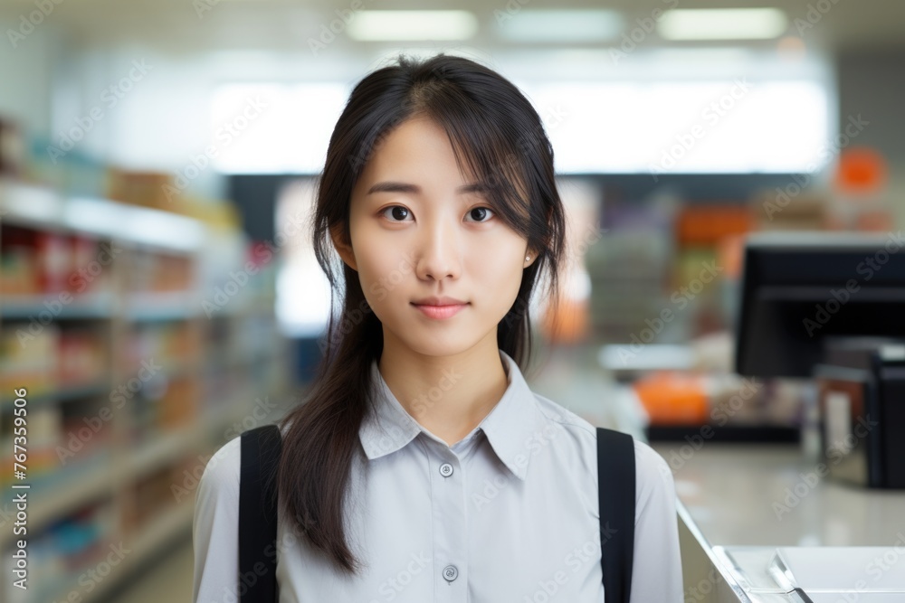 super market shop clerk or employee super market shop clerk or employee