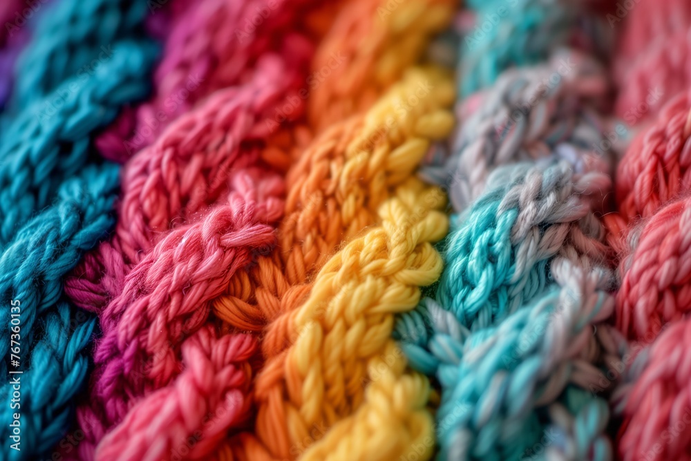 color knitted fabric texture background. Close-up of knitted fabric