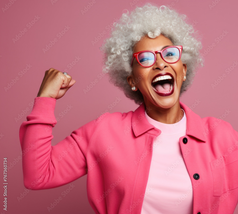 person celebrating a victory or success concept
