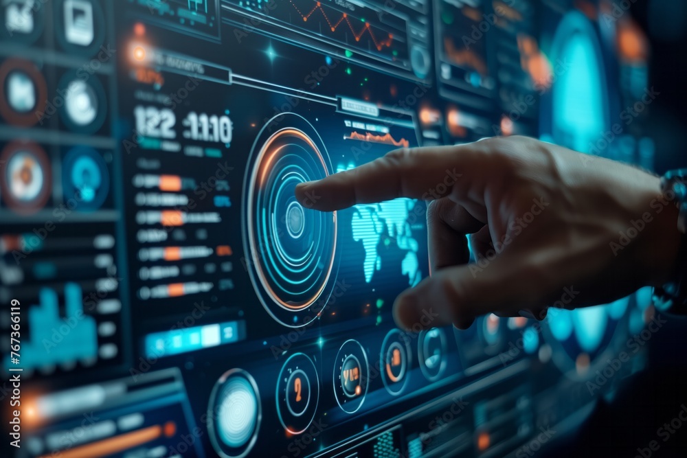 Risk analysis for businesses with high risk of decision making. Businessman touching risk level measuring bar on virtual screen for risk management. Risk analysis for businesses with high risk of decision making. Businessman touching risk level measuring bar on virtual screen for risk management.