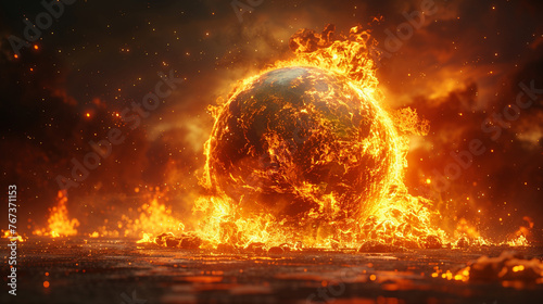 explosion of earth