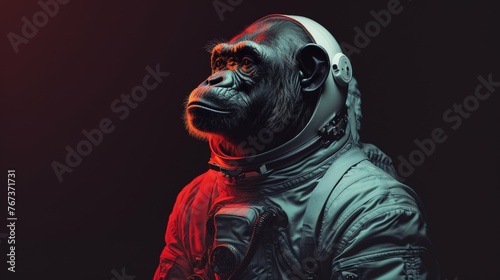 an astronaut animal going into space