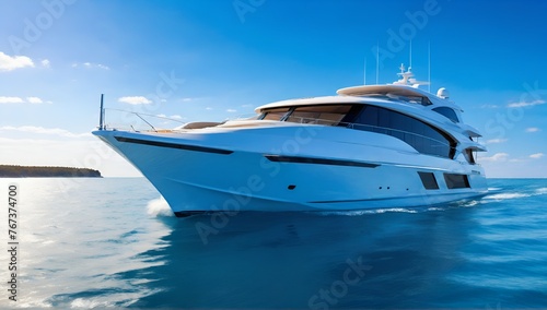 Luxury Yacht with Stunning Ocean Views. © dimas
