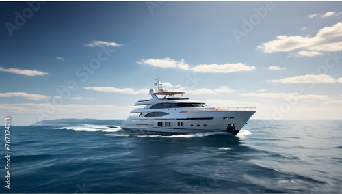 Luxury Yacht with Stunning Ocean Views.