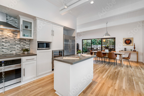 Interior shot of a kitchen of a luxury home