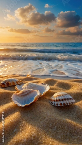 Wallpaper for phone, sea and shells