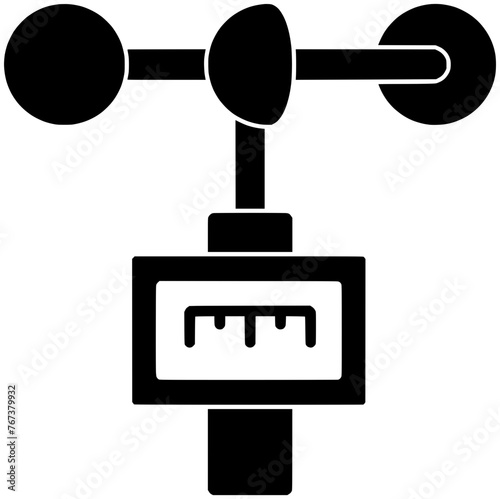 air illustration pressure silhouette meteorology logo science icon sensor outline tool measurement instrument equipment environment anemometer direction meter forecast shape climate change station for