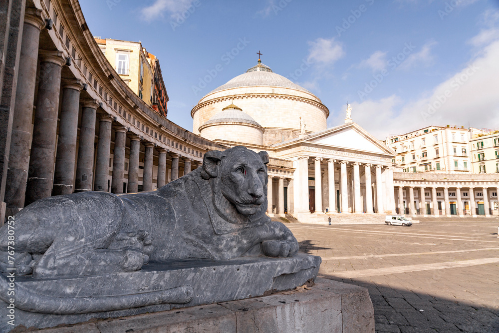 Fotografie Piazza del Plabiscito, Naples, Italy