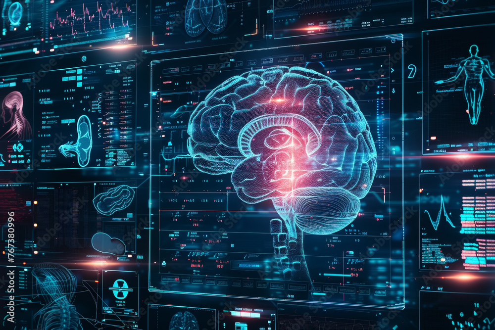 Obraz premium AI Medical Data Analysis Interface