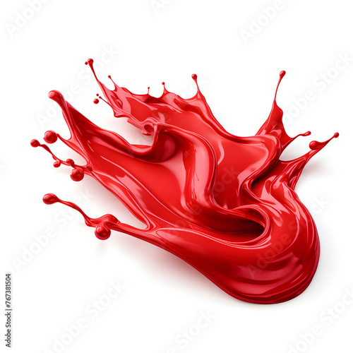 Red spill on white background, red spill, red spill with white background