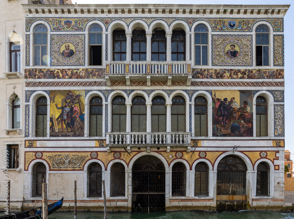  Barbarigo palace at Grand canal in the Dorsoduro district of Venice, Italy.