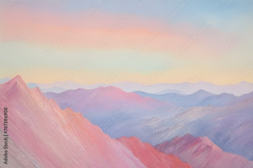 Naklejka premium Empty Space, pastel, ridge, painted in soft pastel. Generative AI. 