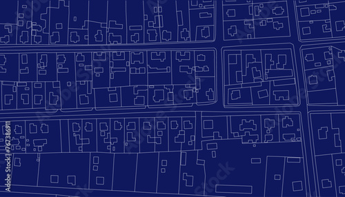 Abstract map. Urban city top view. Vector blueprint.