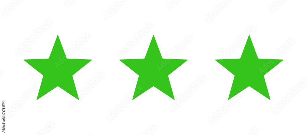 Three green stars Three green stars