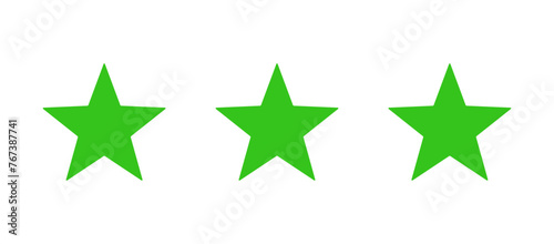 Three green stars