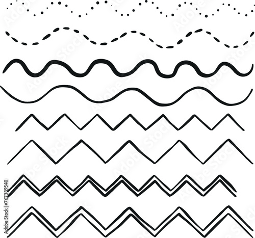 Hand Draw lines template for stationery