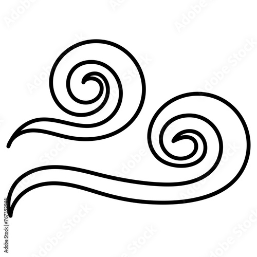 winds blowing icon, simple vector design