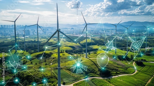 Wind Turbines with Digital Network Overlay