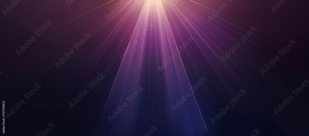 A dark abstract with a corner light radiating purple rays through a pitch-black background. A dark abstract with a corner light radiating purple rays through a pitch-black background.
