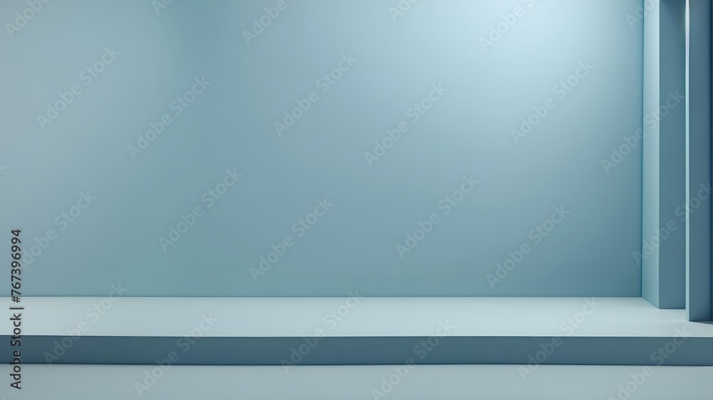 Empty background for product presentation with light teal color Empty background for product presentation with light teal color