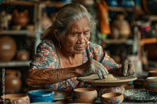 Artisan Mastery: Elderly Potter Shapes Clay Into Beautiful Ceramics Banner
