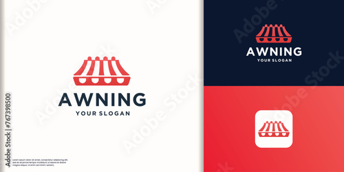 Symbol of Awning Logo Design Vector Template inspiration.