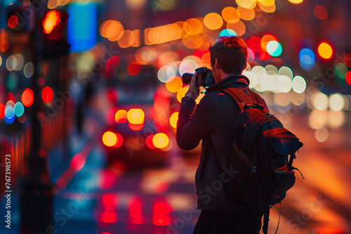Urban Photographer Capturing the Citys Vibrant Nightlife Colors Banner