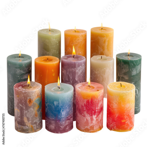 Candle isolated on transparent background