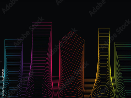 abstract background  wave lines  colorful  technological  futuristic