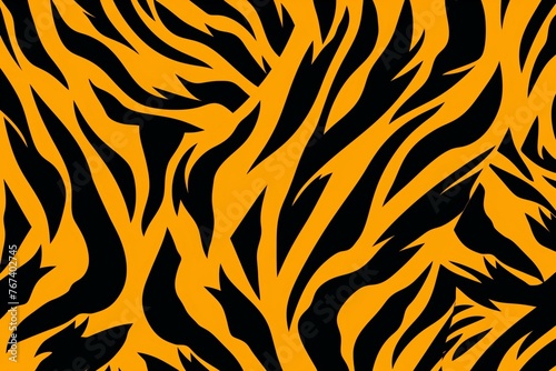 Tiger Skin Background, Tiger Skin Pattern, Tiger Stripes Pattern, Tiger Skin Texture, Animals Skin Background, Tiger Skin Print, Wild animal hide, AI Generative