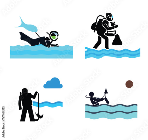 Dive into Adventure: A Captivating Collection of Scuba Time Icons