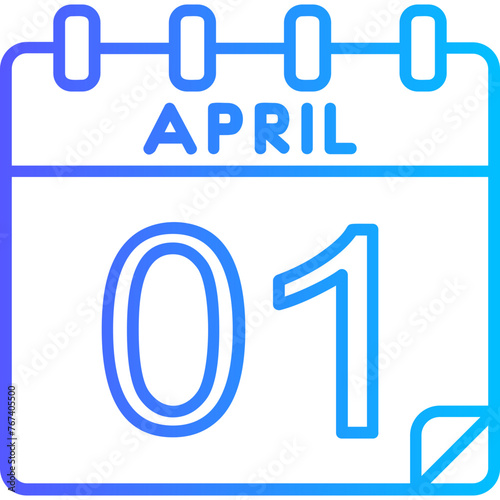 1 April Vector Icon Design