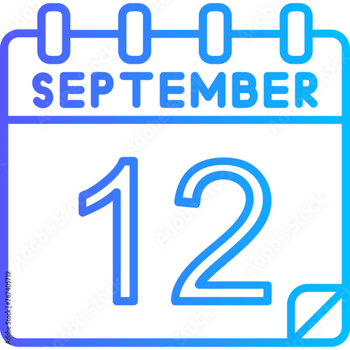 12 September Vector Icon Design