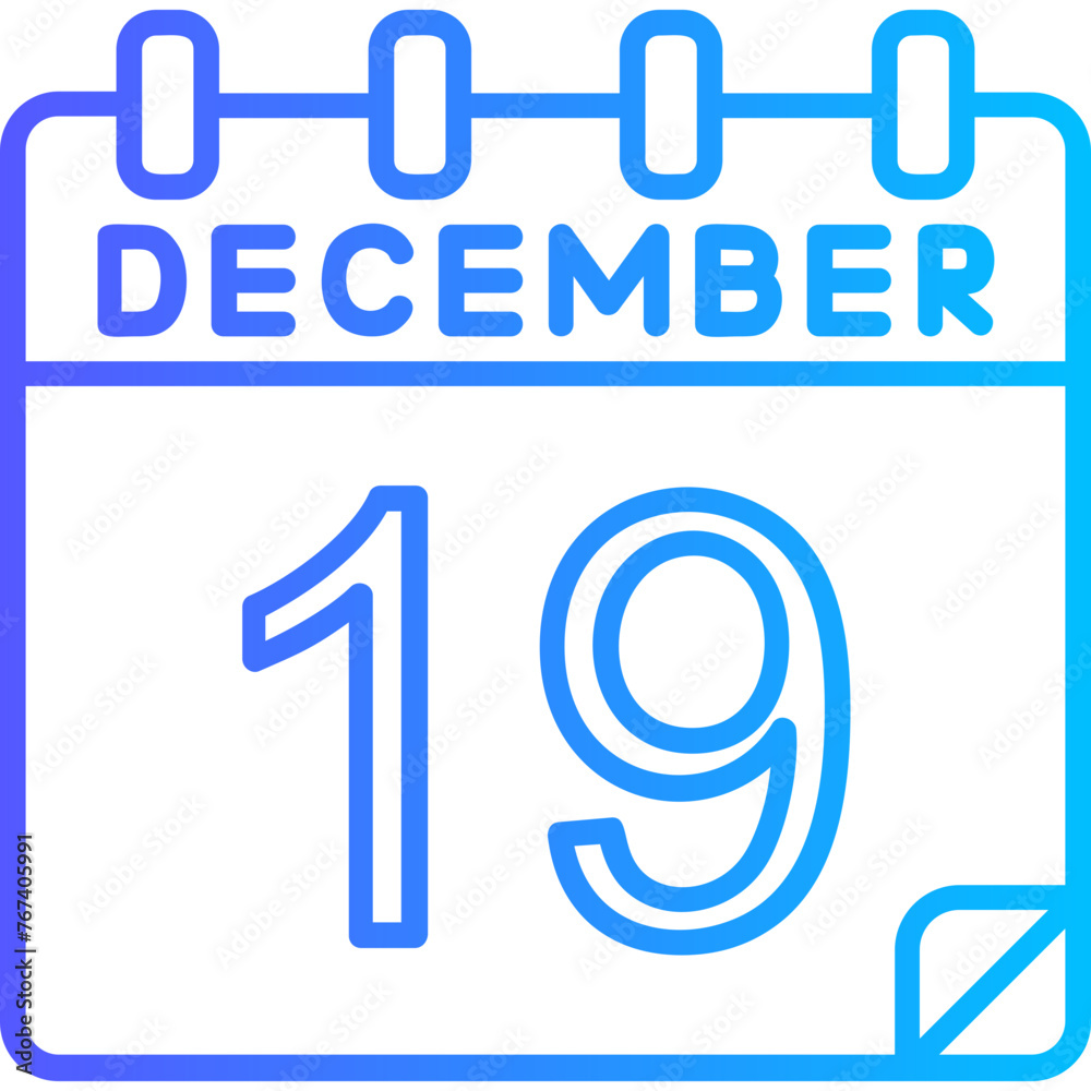 19 December Vector Icon Design 19 December Vector Icon Design
