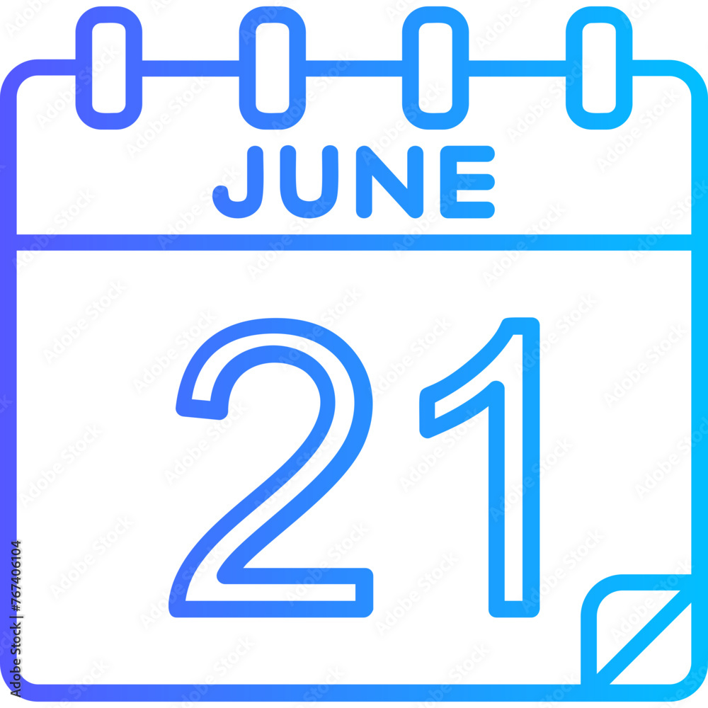 21 June Vector Icon Design 21 June Vector Icon Design