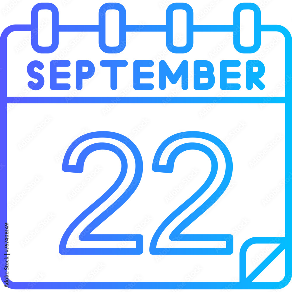 22 September Vector Icon Design 22 September Vector Icon Design