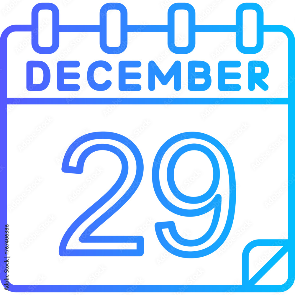 29 December Vector Icon Design 29 December Vector Icon Design