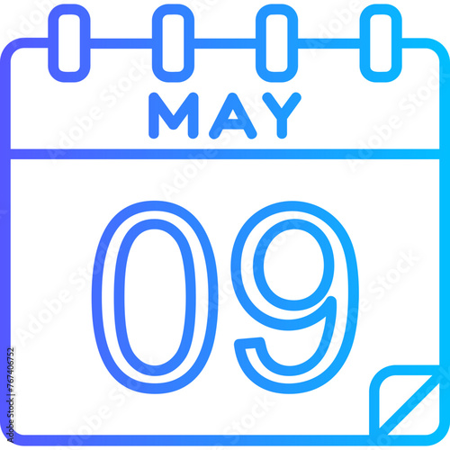9 May Vector Icon Design