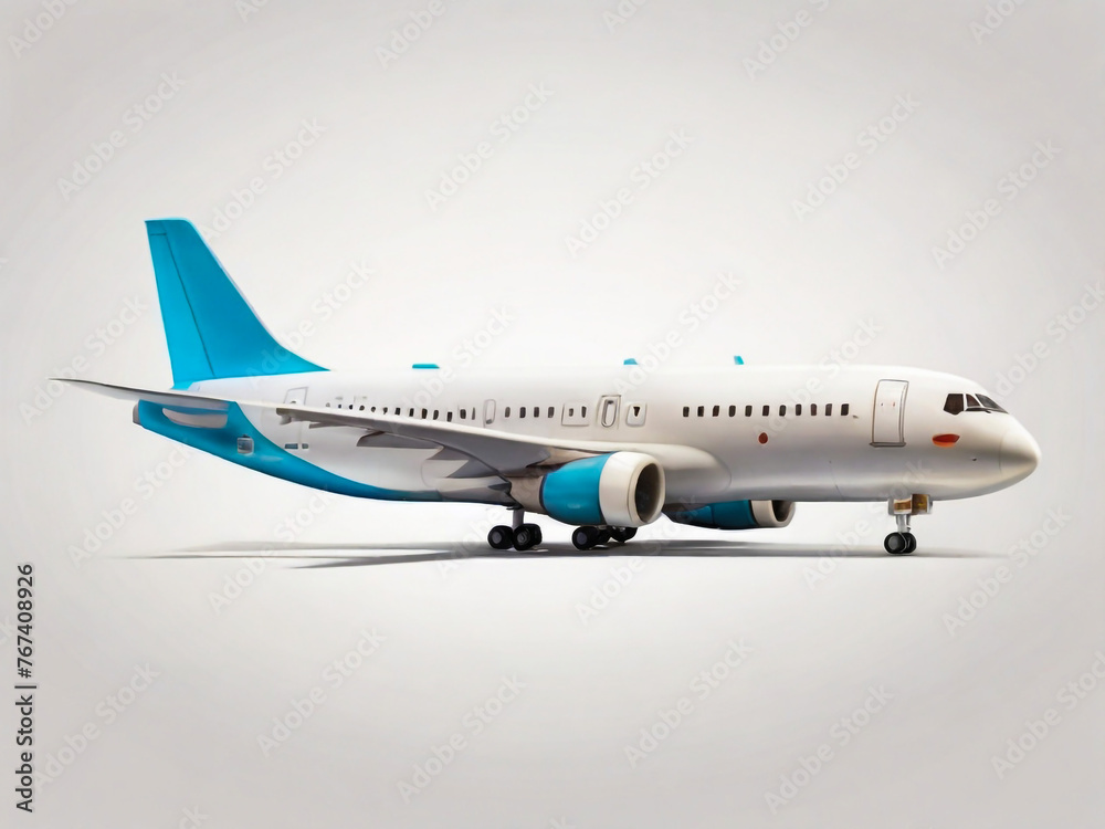 Passenger airplane isolated Passenger airplane isolated